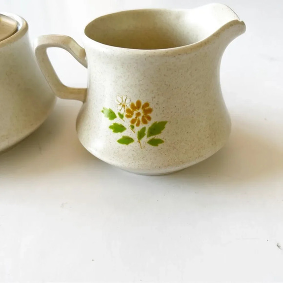 Nikko Ceramics Japanese Cream and‎ Sugar 80s Floral Cottagecore Pottery Fairykei - Picture 8 of 11